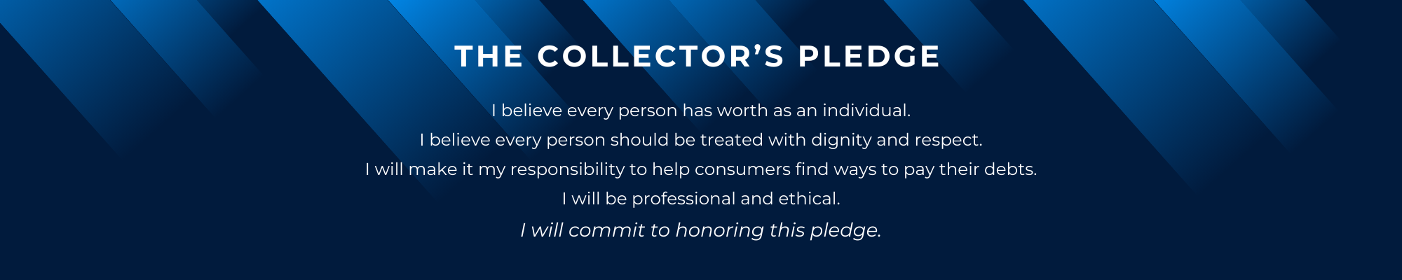 collector's pledge graphic